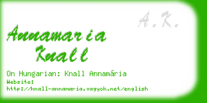 annamaria knall business card
